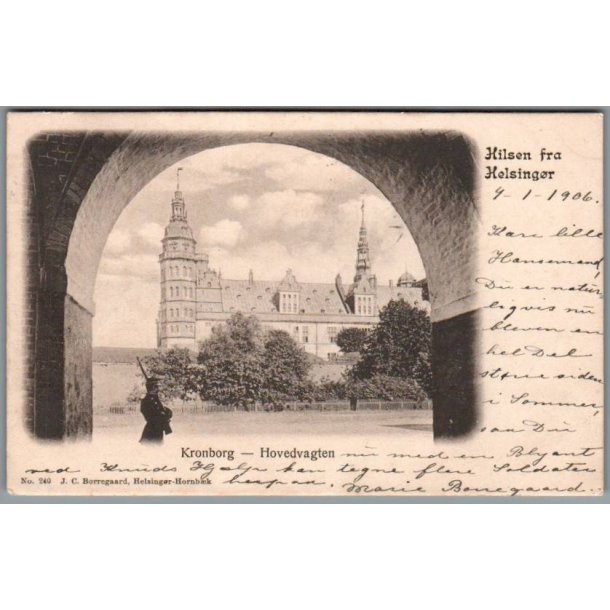 Hilsen fra Helsing�r - Kronborg - Hovedvagten - Postkort - Brugt