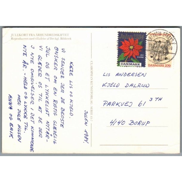 Julemrke 1984 p Postkort
