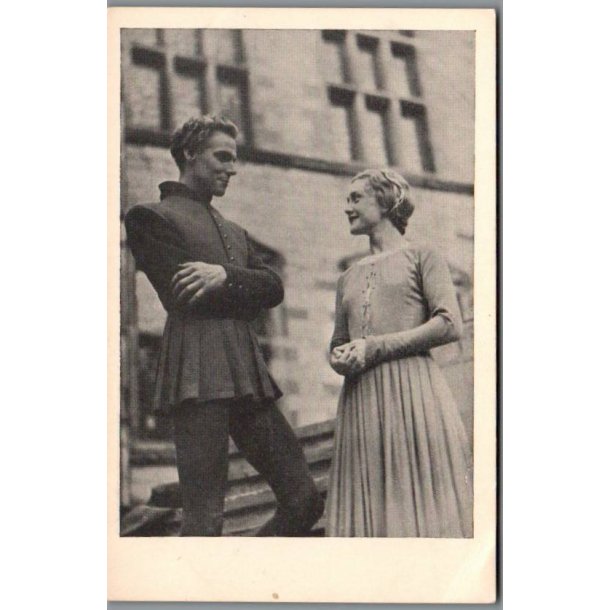 Kronborg Hamlet 1946 - Leartes Gunnar Simenstad - Ophelia Evy Engelsborg - Postkort - Ubrugt
