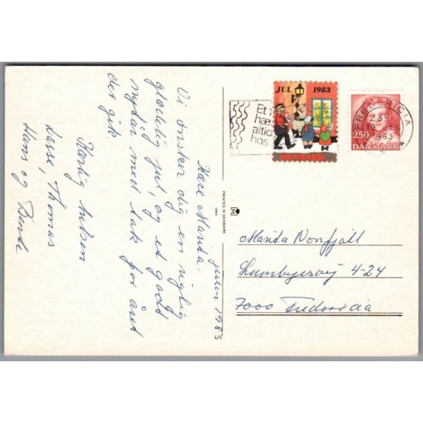Julemrke 1983 p Postkort