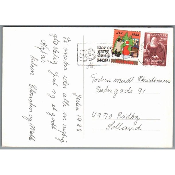Julemrke 1983 p Postkort