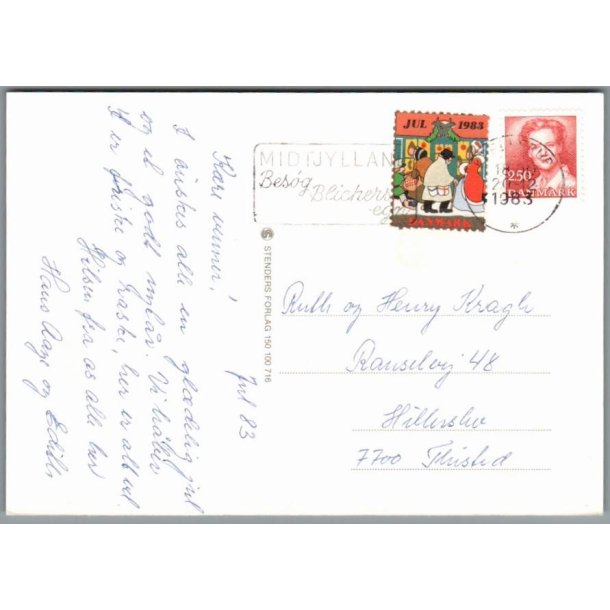 Julemrke 1983 p Postkort