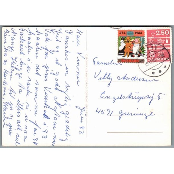 Julemrke 1983 p Postkort