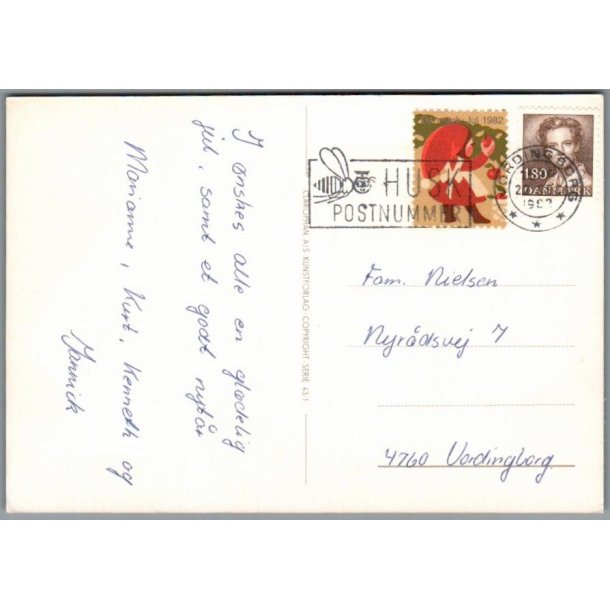 Julemrke 1982 p Postkort