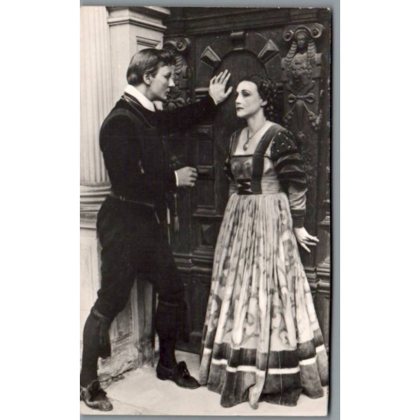 Kronborg Hamlet 1939 - Hamlet John Gielgud - Ophelia Fay Compton - Postkort - Ubrugt