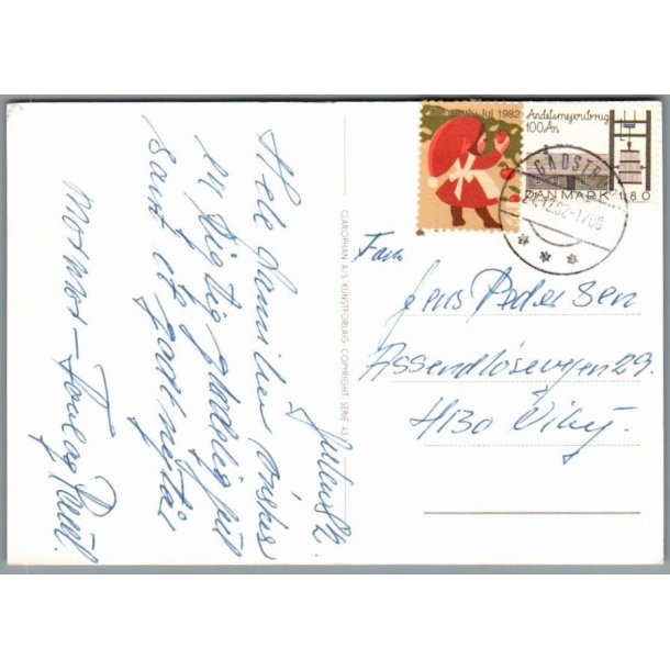 Julemrke 1982 p Postkort