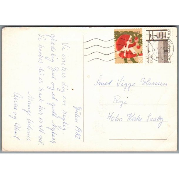 Julemrke 1982 p Postkort