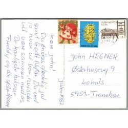 Julemrke 1982 p Postkort