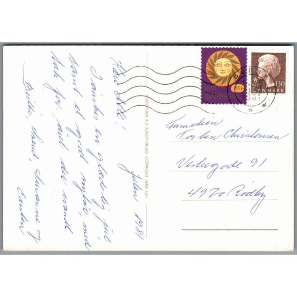 Julemrke 1981 p Postkort