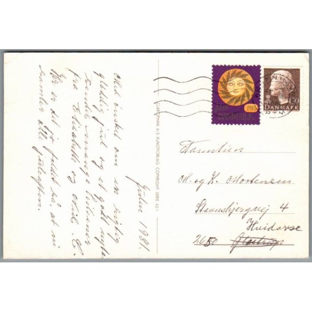 Julemrke 1981 p Postkort