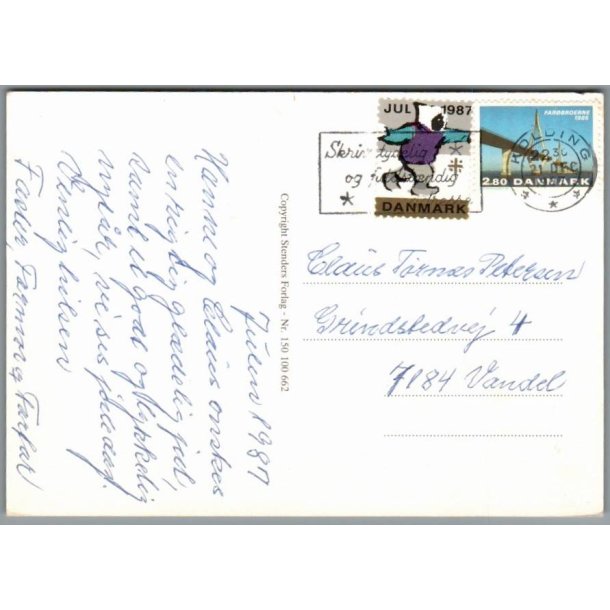 Julemrke 1987 p Postkort