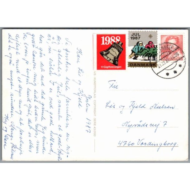 Julemrke 1987 p Postkort