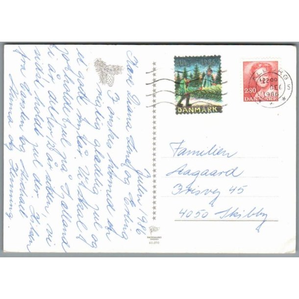 Julemrke 1986 p Postkort
