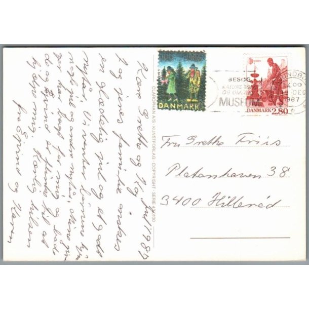 Julemrke 1986 p Postkort