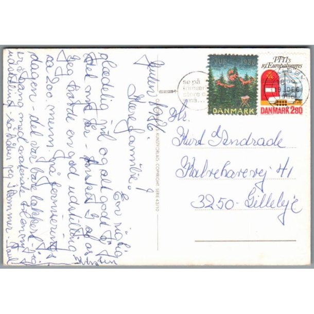 Julemrke 1986 p Postkort