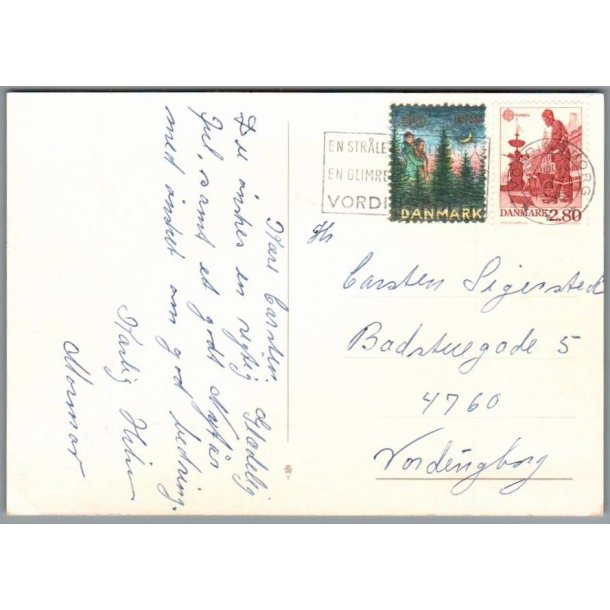 Julemrke 1986 p Postkort