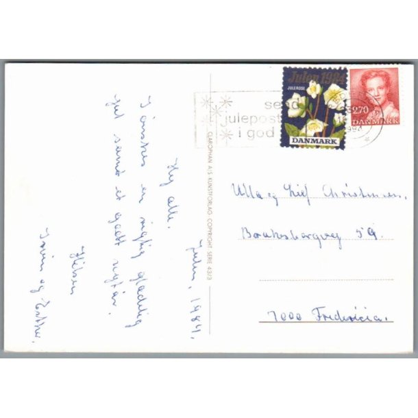Julemrke 1984 p Postkort