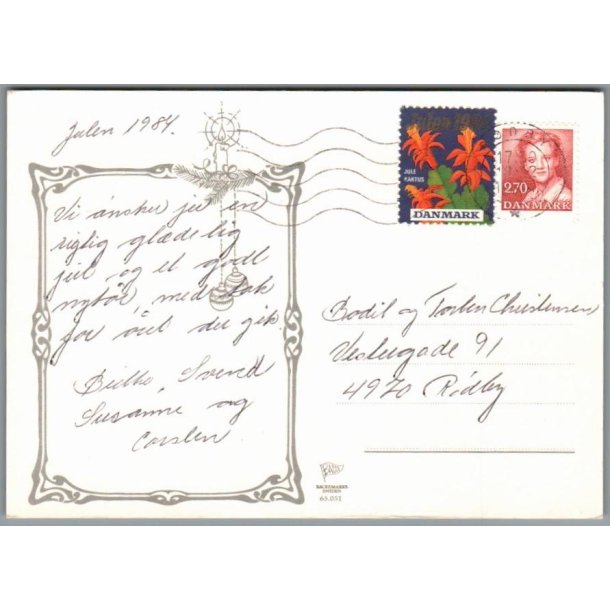 Julemrke 1984 p Postkort