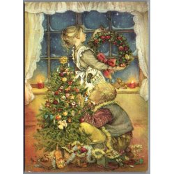 Julemrke 1990 p Postkort