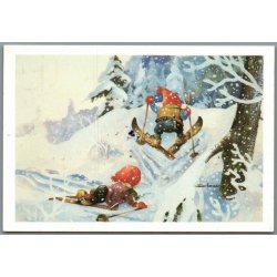 Julemrke 1990 p Postkort