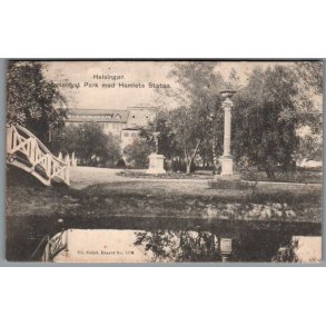 Helsing�r - Marienlyst Park med Hamlet Statue - Postkort - Brugt