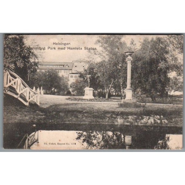 Helsing�r - Marienlyst Park med Hamlet Statue - Postkort - Brugt