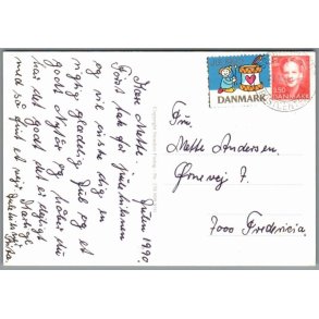 Julemrke 1990 p Postkort