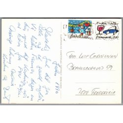 Julemrke 1990 p Postkort