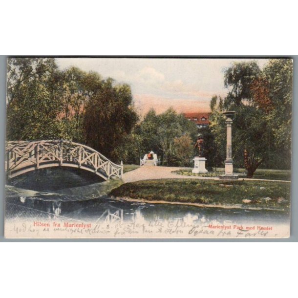 Hilsen fra Marienlyst - Marienlyst Park med Hamlet - Postkort - Brugt