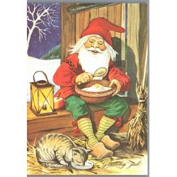 Julemrke 1990 p Postkort