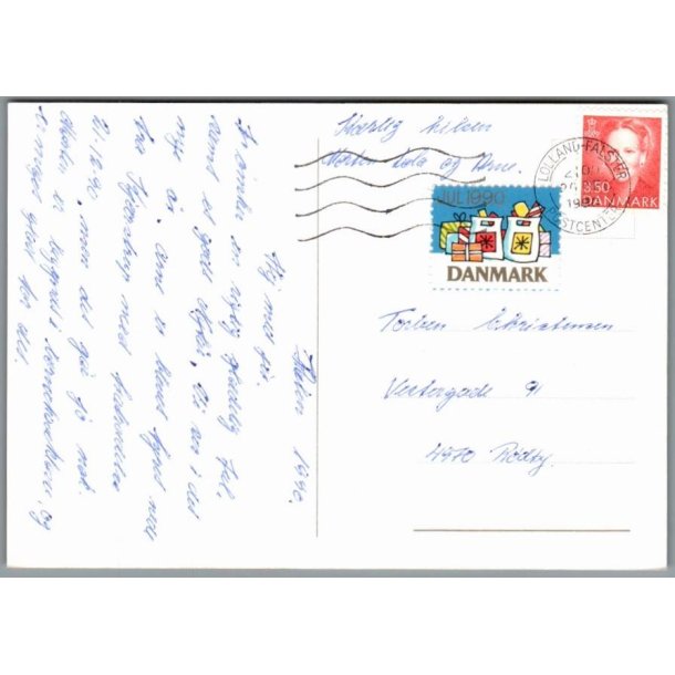 Julemrke 1990 p Postkort
