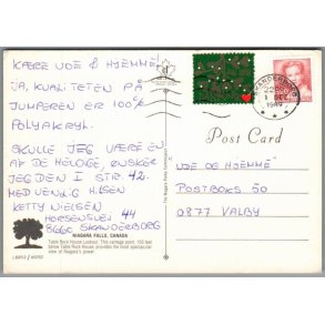 Julem�rke 1989 p� Postkort