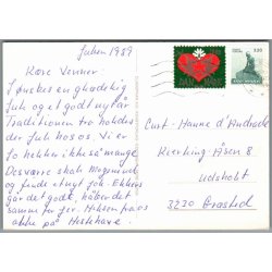 Julem�rke 1989 p� Postkort