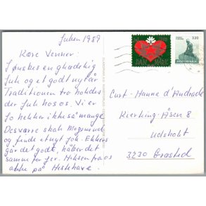 Julem�rke 1989 p� Postkort