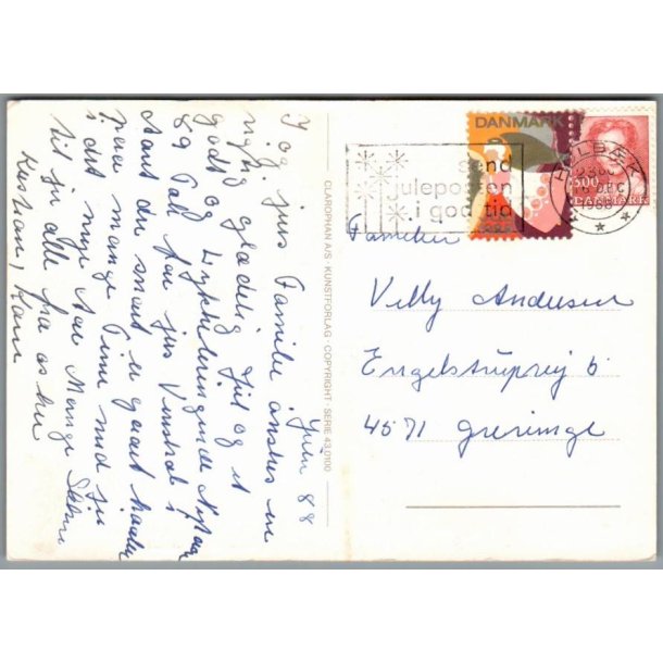 Julemrke 1988 p Postkort