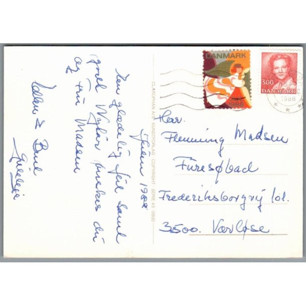 Julemrke 1988 p Postkort