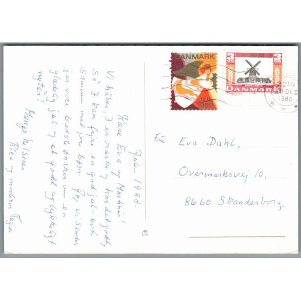 Julemrke 1988 p Postkort