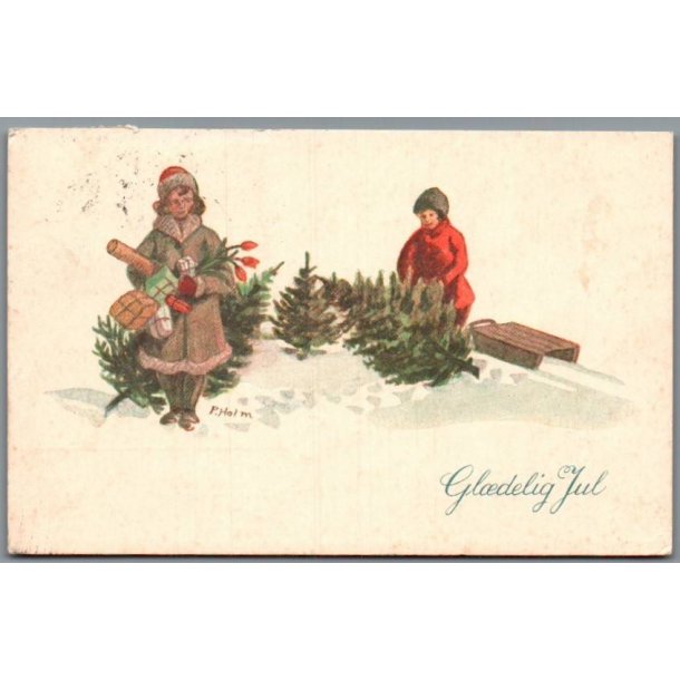Holm, Peter  - Gl�delig Jul - Postkort  - Brugt