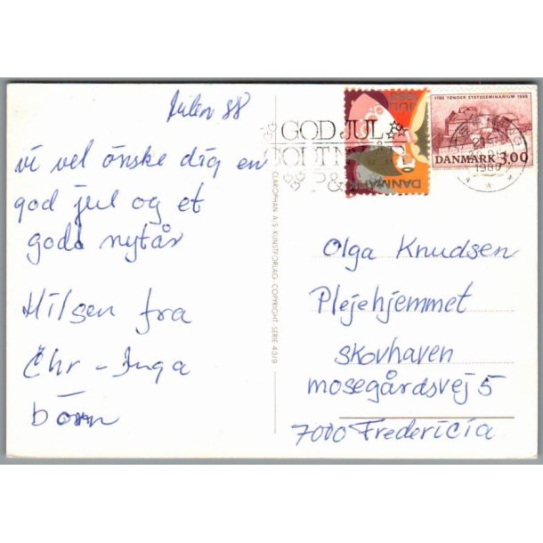 Julemrke 1988 p Postkort