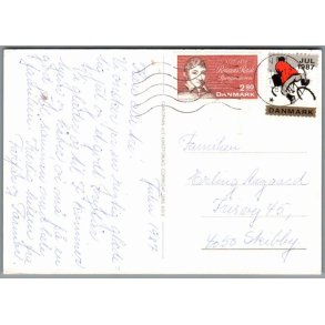 Julemrke 1987 p Postkort