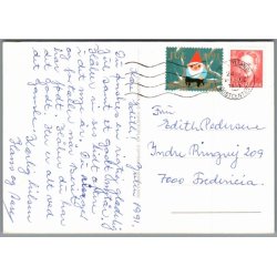 Julemrke 1991 p Postkort