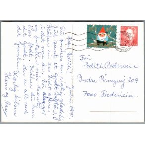Julemrke 1991 p Postkort