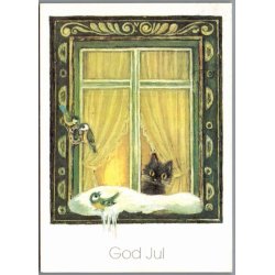 Julemrke 1991 p Postkort