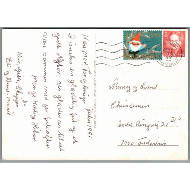 Julemrke 1991 p Postkort