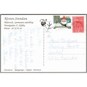 Julemrke 1991 p Postkort