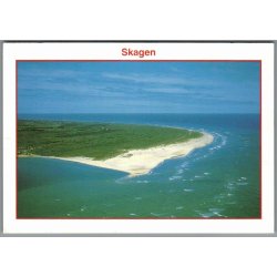 Skagen - Luftfoto af Grenen - Postkort - Brugt