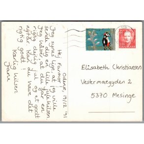 Julemrke 1991 p Postkort