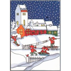 Julemrke 1991 p Postkort