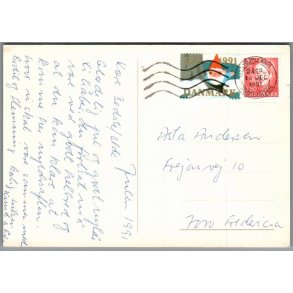 Julemrke 1991 p Postkort