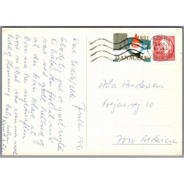 Julemrke 1991 p Postkort